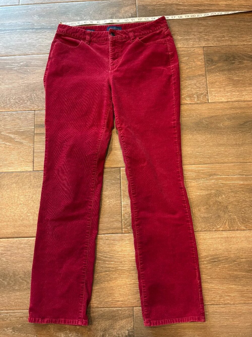 Talbots Signature dark red Corduroy straight leg style pants size 10